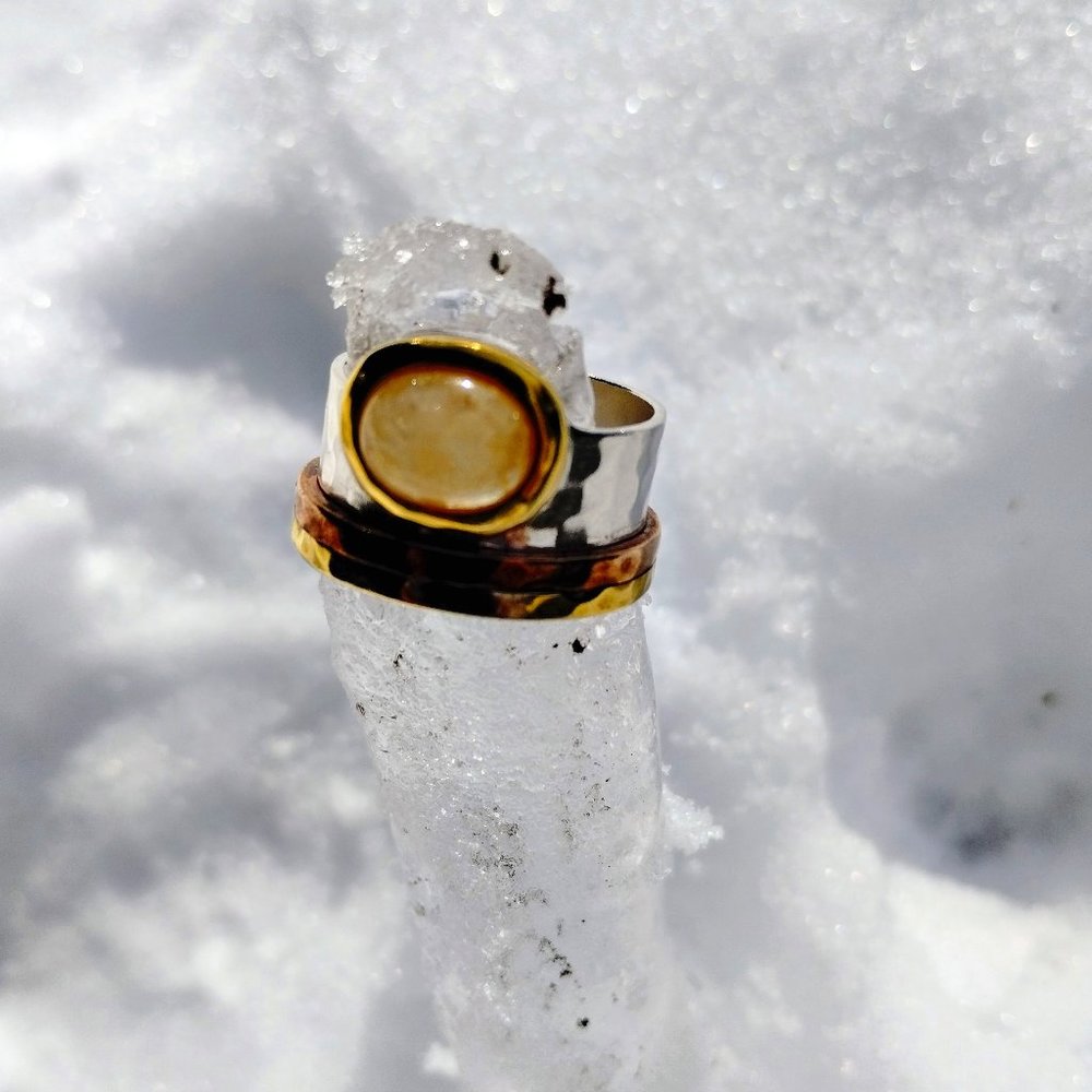 Silpada 'Metallic Mix' Natural Citrine Ring